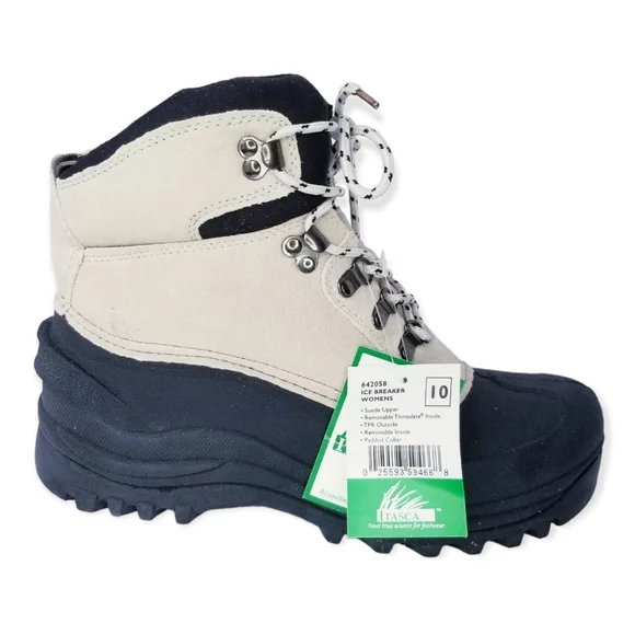 Itasca "Ice Breaker" Grey Suede Insulated Winter Ankle Boots Woman's Size 10 - Picture 4 of 8